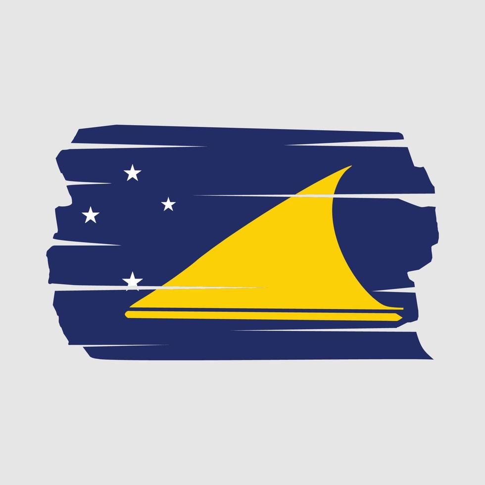 Tokelau Flag Brush vector