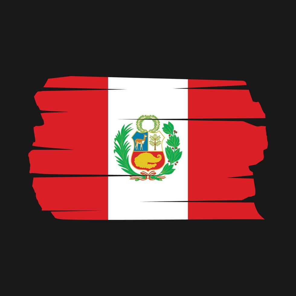 Peru Flag Brush vector