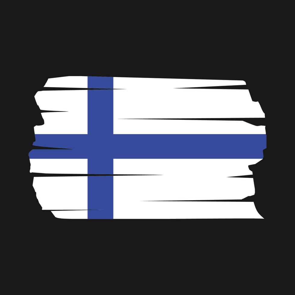 Finland Flag Brush vector