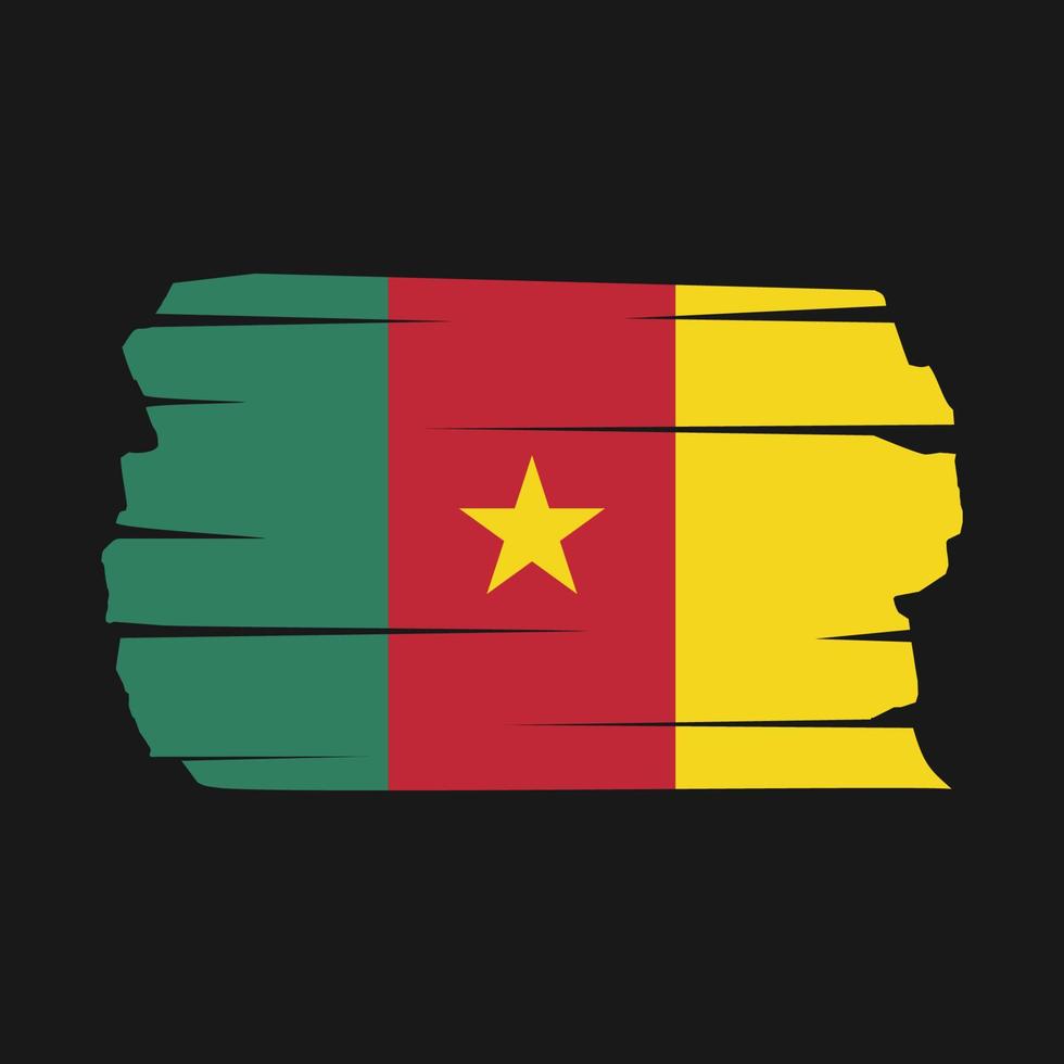 Cameroon Flag Brush vector