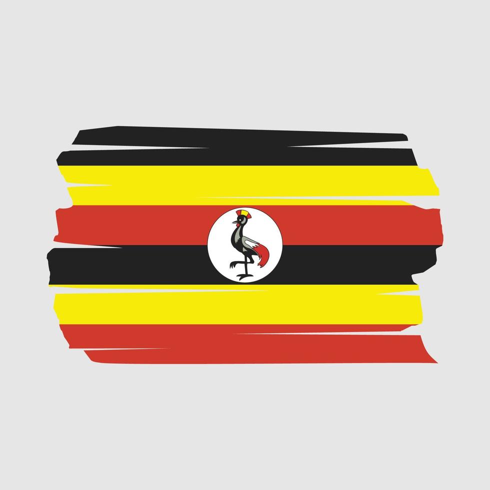 Uganda Flag Brush vector