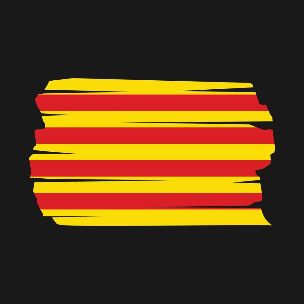 cepillo de la bandera de cataluña vector