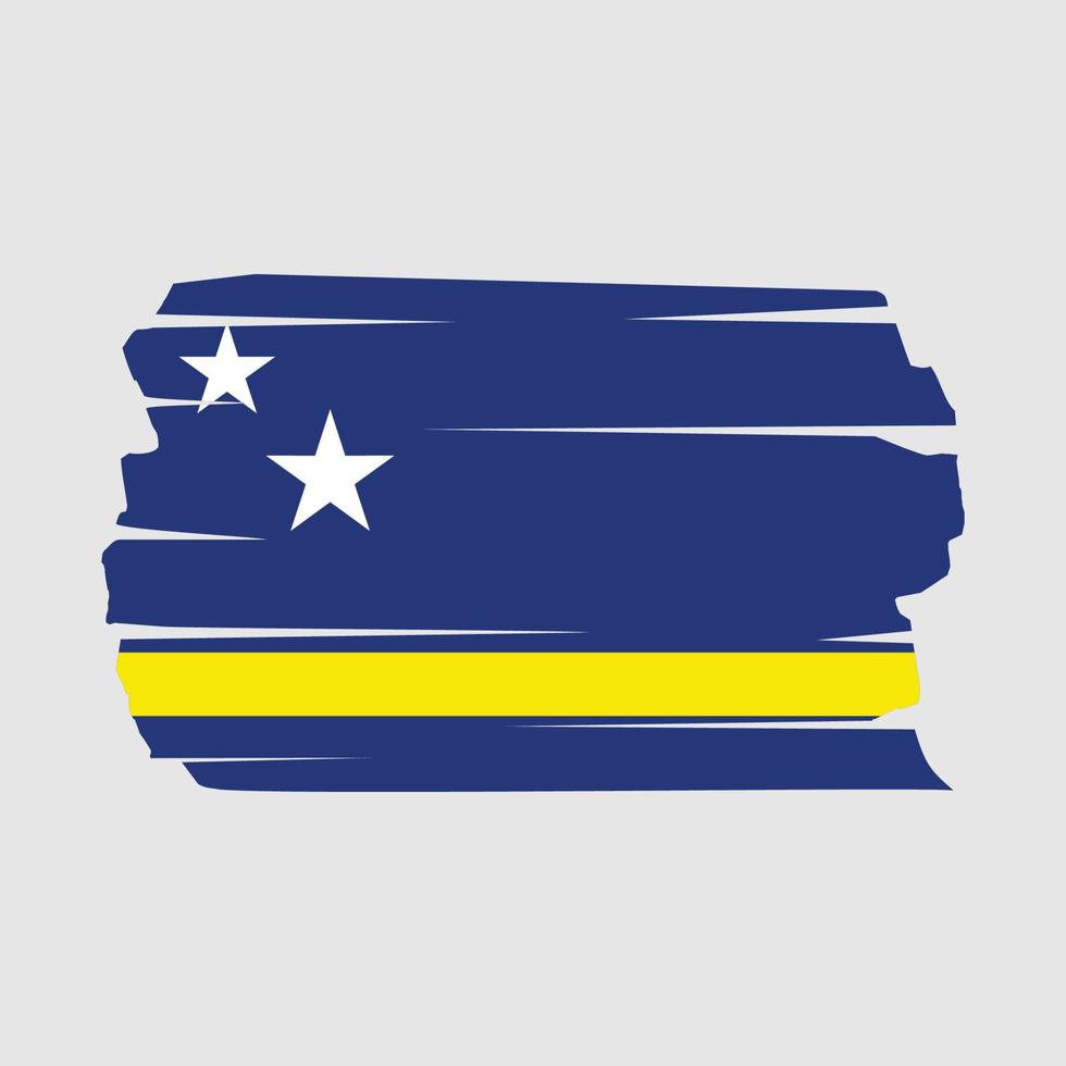 cepillo de la bandera de curazao vector