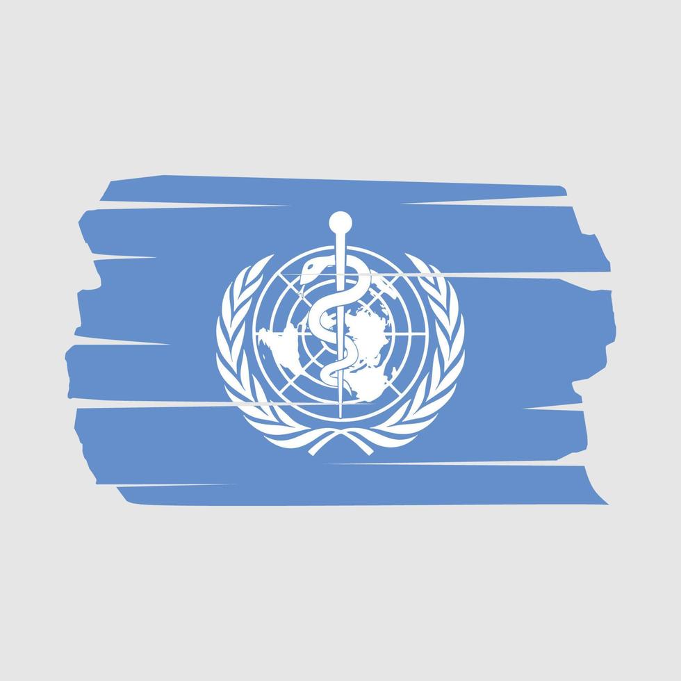 WHO Flag Brush vector