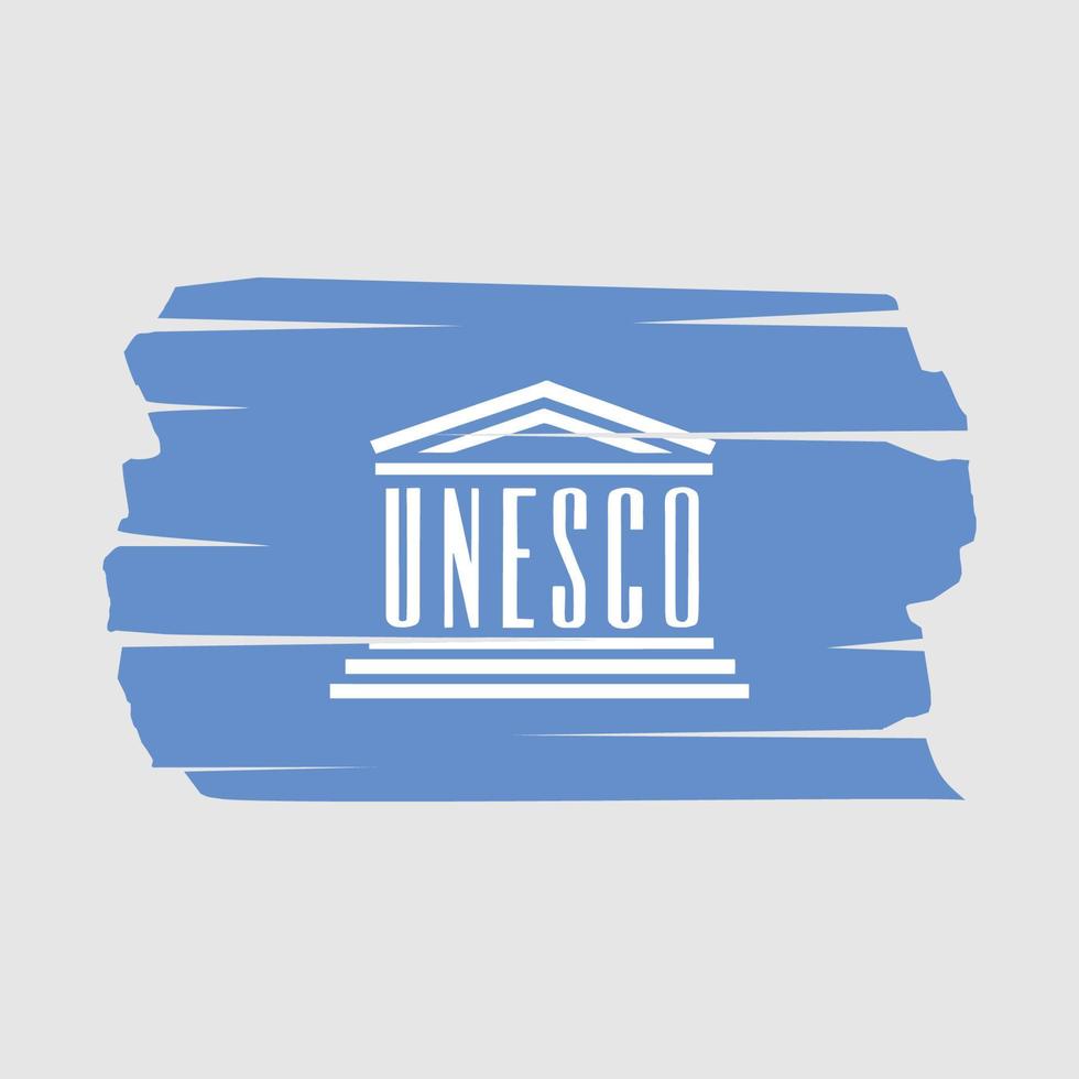 Unesco Flag Brush vector