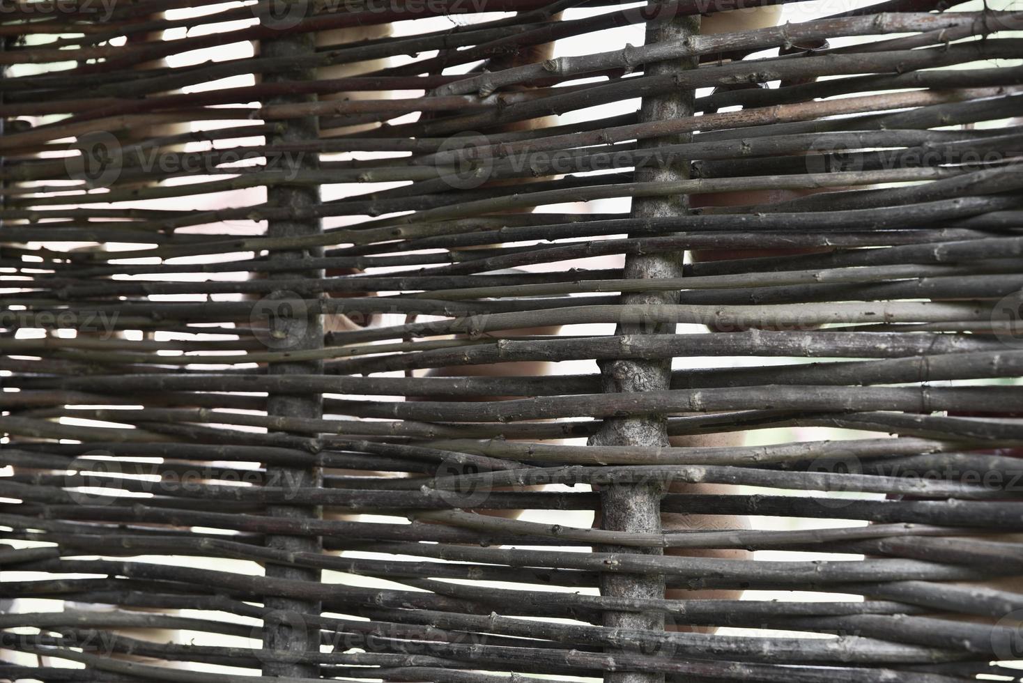 Wicker fence background photo