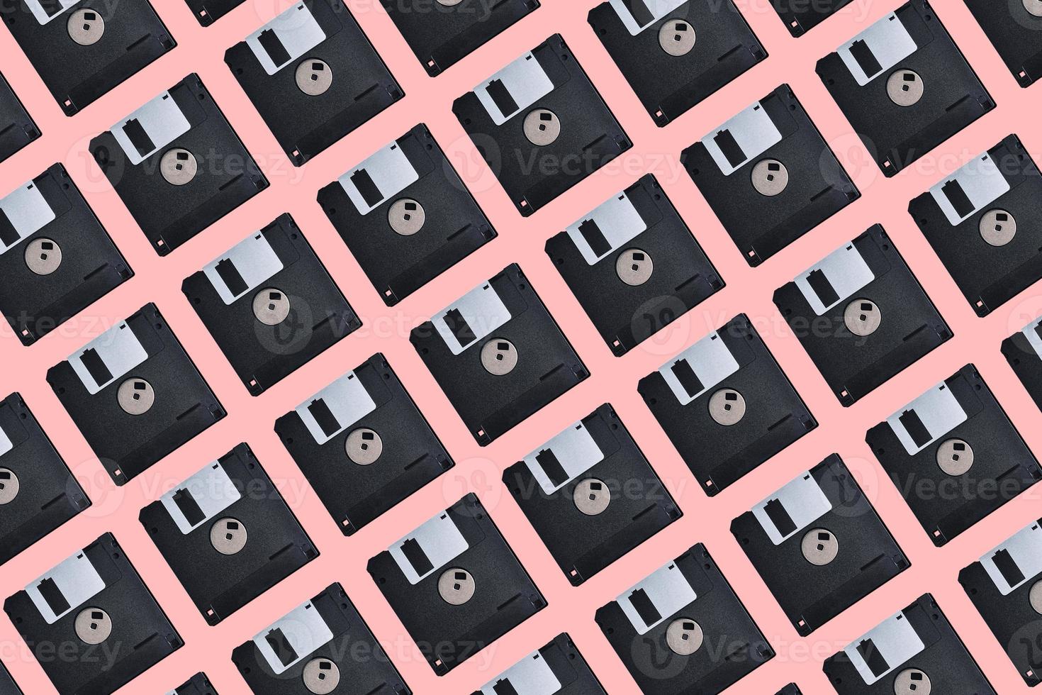 Pattern with many floppy disks photo