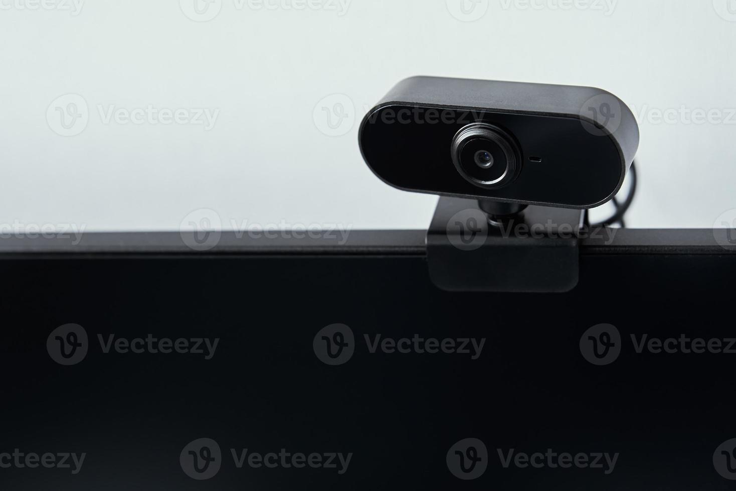 External web camera on a computer monitor photo