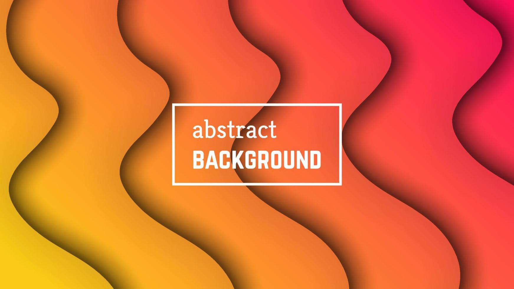 Abstract minimal wave geometric background. Orange wave layer shape for banner, templates, cards. Vector illustration.