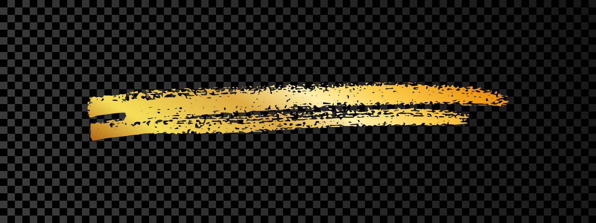 Gold paint brush smear stroke. Abstract gold glittering sketch scribble smear vector