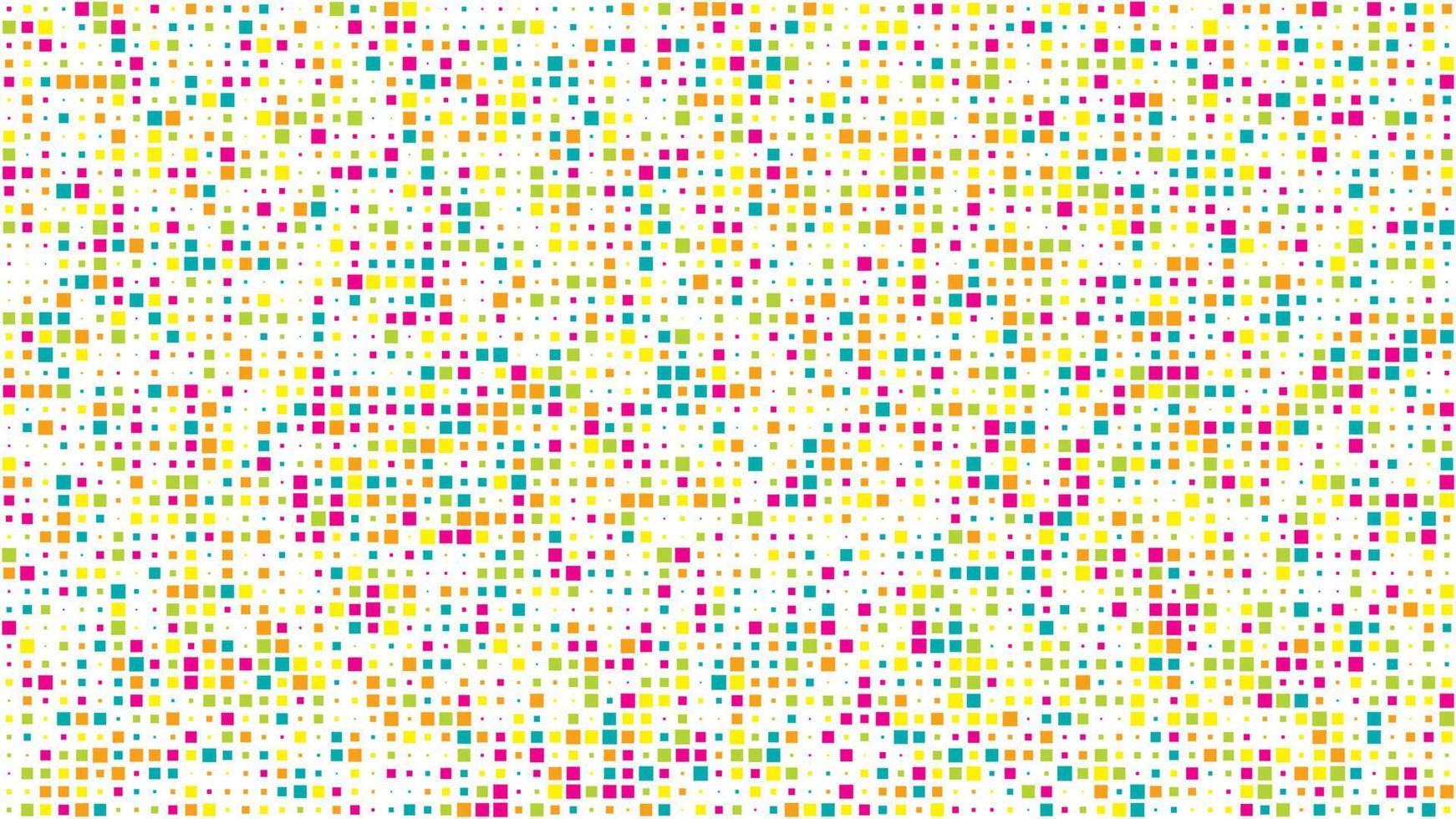 Abstract geometric background of squares. Multicolor pixel background with empty space. Vector illustration.