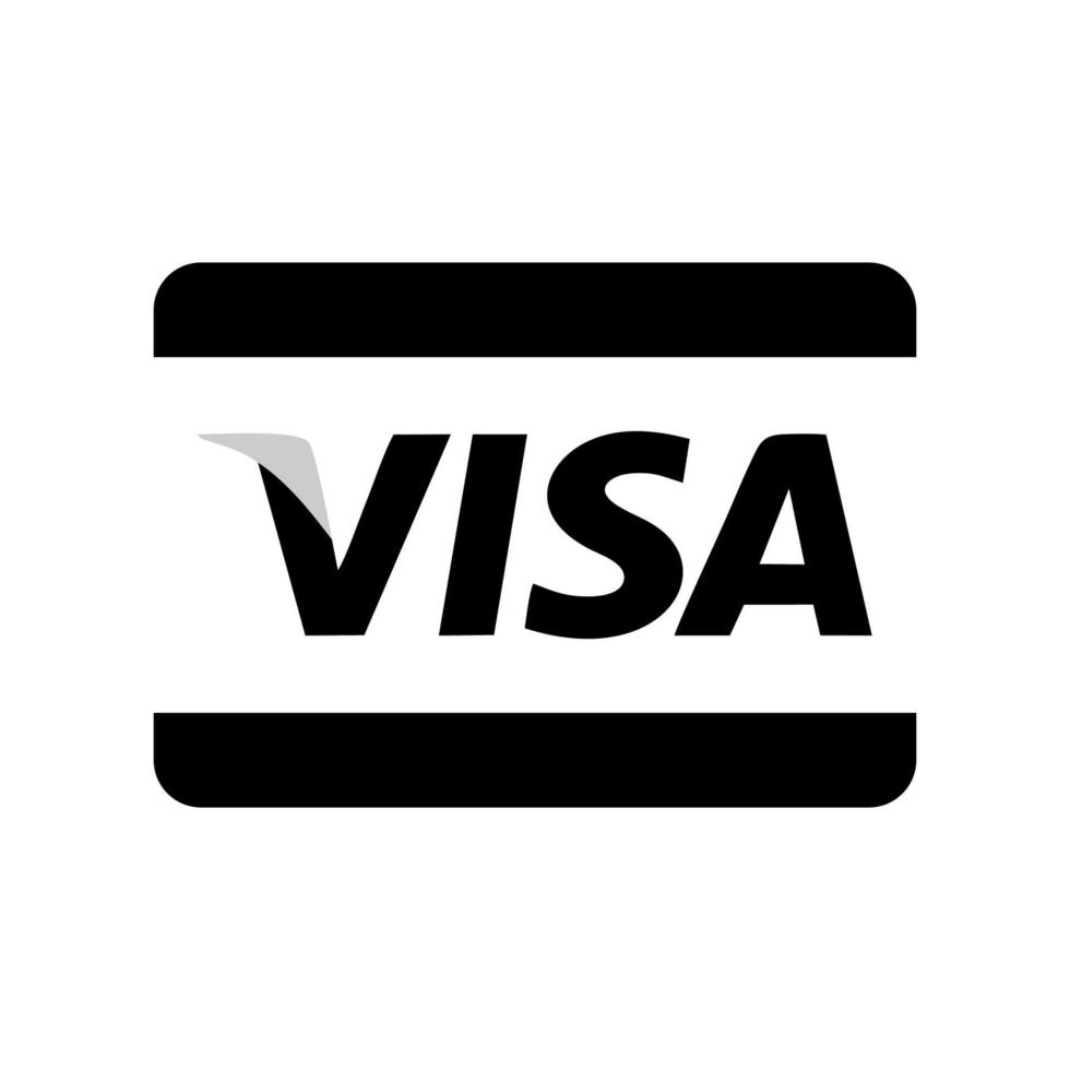 Visa black logo 18911660 Vector Art at Vecteezy