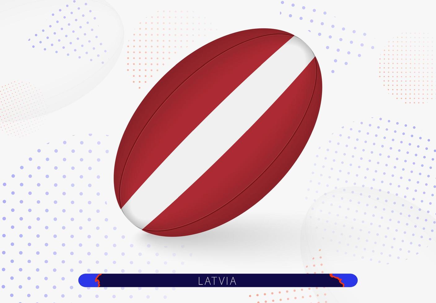 pelota de rugby con la bandera de letonia. equipo para el equipo de rugby de letonia. vector