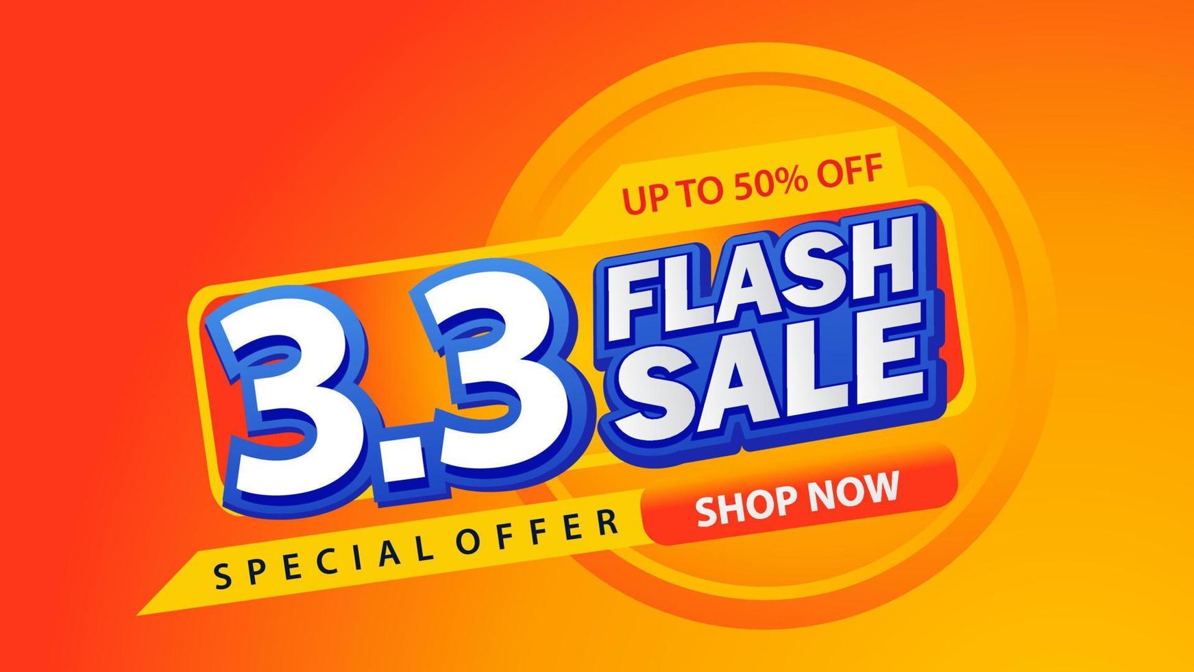 3.3 sale, 3.3 online sale. Flash Model Shopping day. March vector