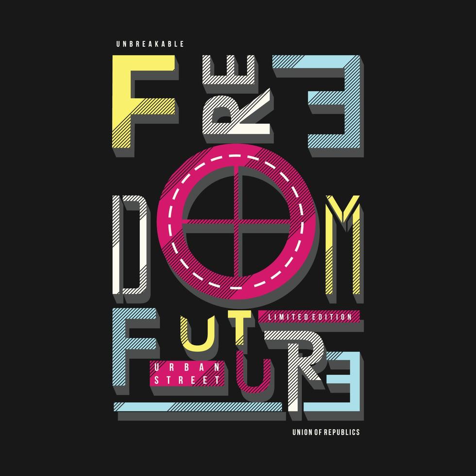 freedom lettering typography vector, abstract graphic, illtion, for print t shirt ustra vector