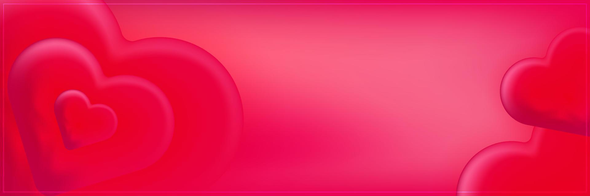 Modern abstract gradient valentine banner background design vector