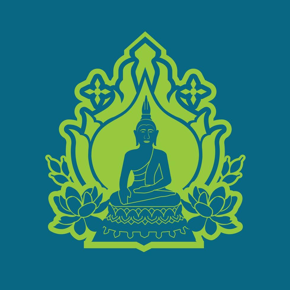 Buddha and Buddhist belives grand vector illustration.