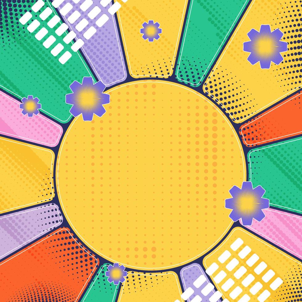 Abstract Pop Art with Halftone Concept vector