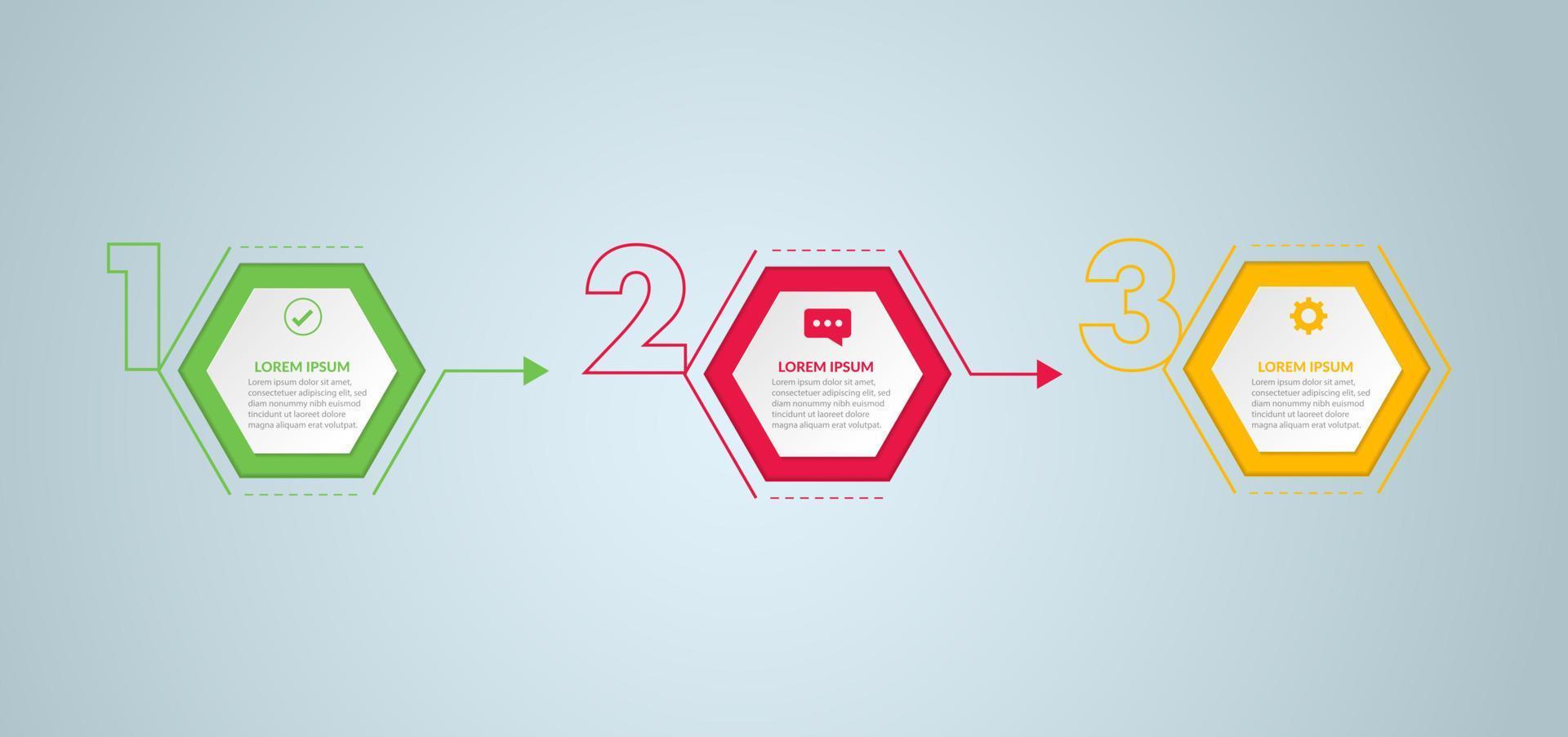 Business Infographic. Infographic design template. The Infographic hexagons can be used for workflow layouts, diagrams, banners, and Web design. Vector illustration Timeline infographics design