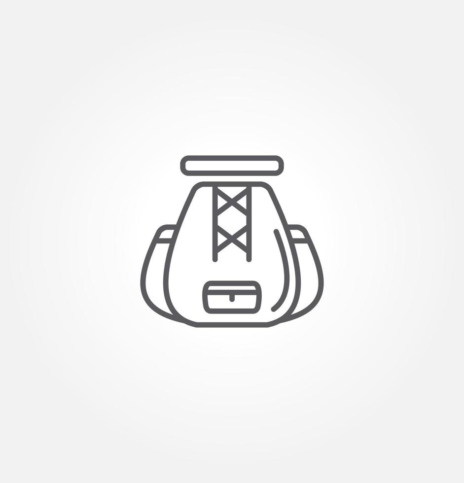 backpack icon vector illustration logo template for many purpose. Isolated on white background.
