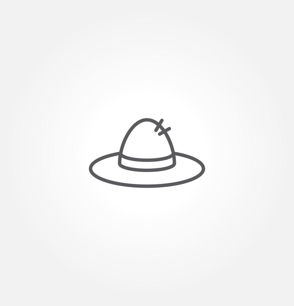 hat icon vector illustration logo template for many purpose. Isolated on white background.