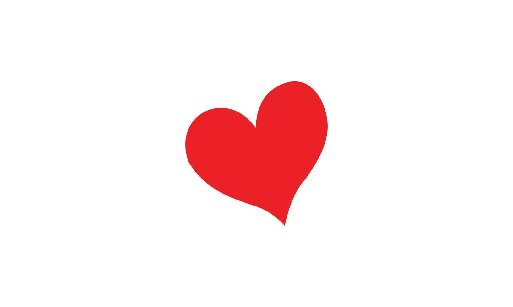 Red heart icon, love icon vector illustration