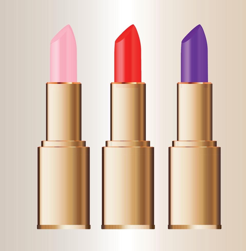 lápiz labial, cosméticos, vector de maquillaje