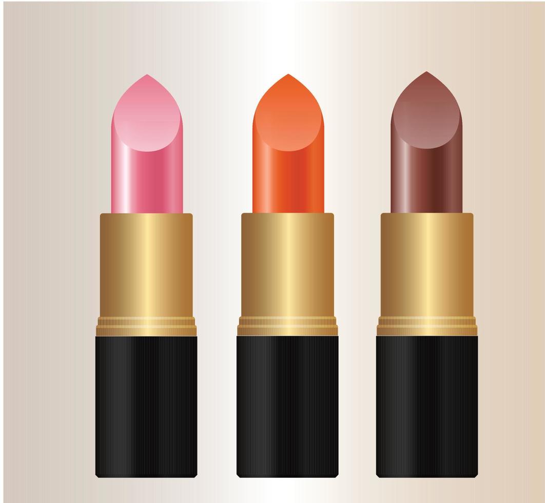 lápiz labial, cosméticos, vector de maquillaje