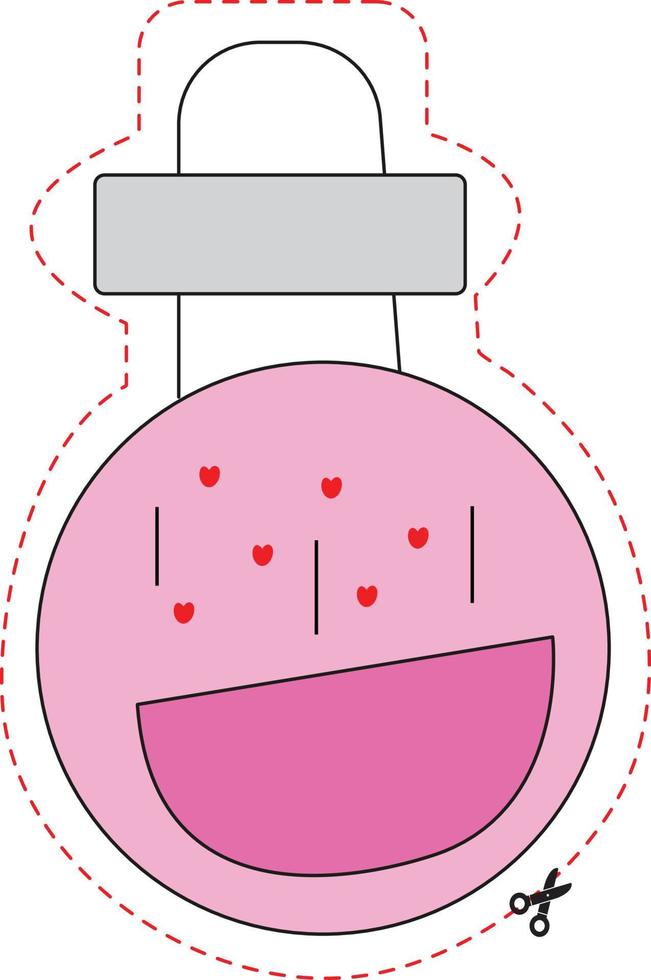 Valentine's Day Scissors Skills vector