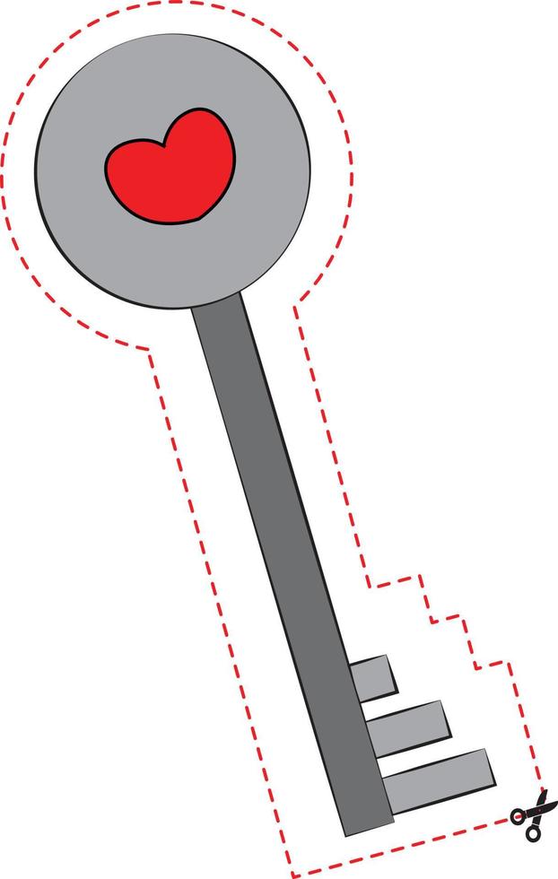 Valentine's Day Scissors Skills vector