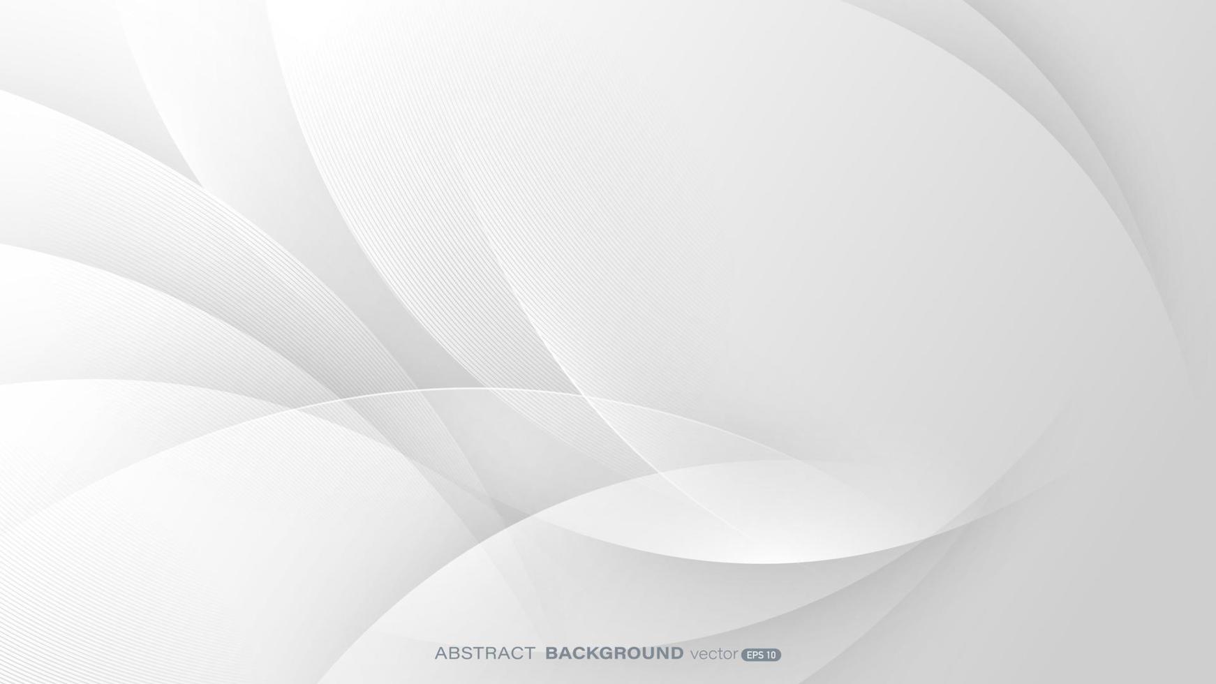 Abstract wave line composition on white and gray curve background vector