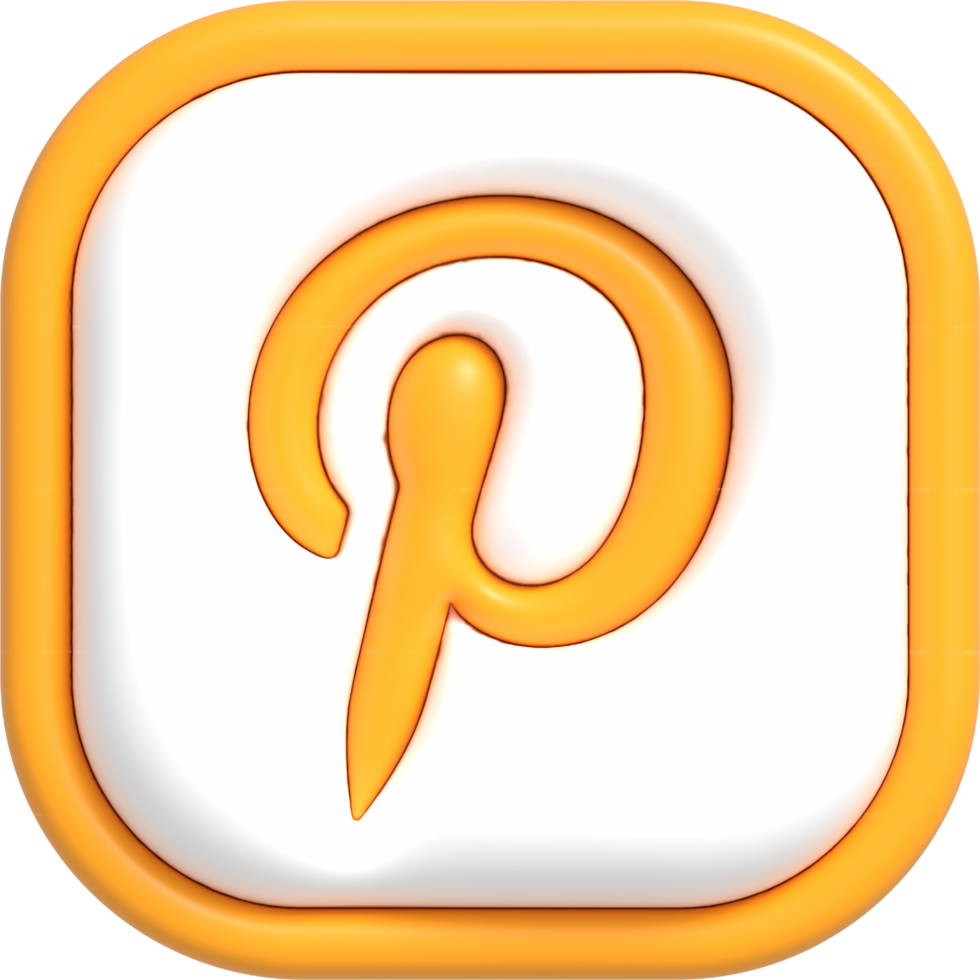 botón de medios sociales con icono amarillo dentro, aplicación móvil para compartir con otras personas 3d renderizado png
