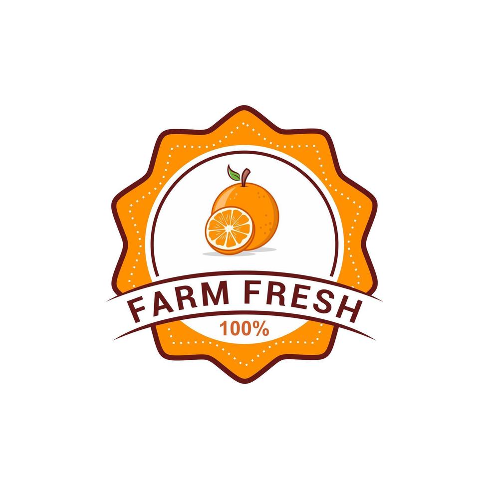 plantilla de vector de logotipo de fruta naranja