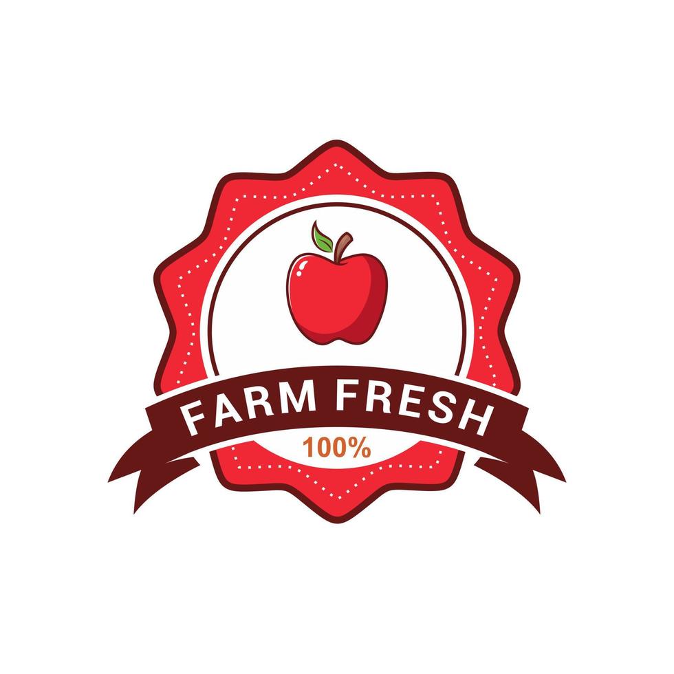 Apple Fruit Logo Vector Template