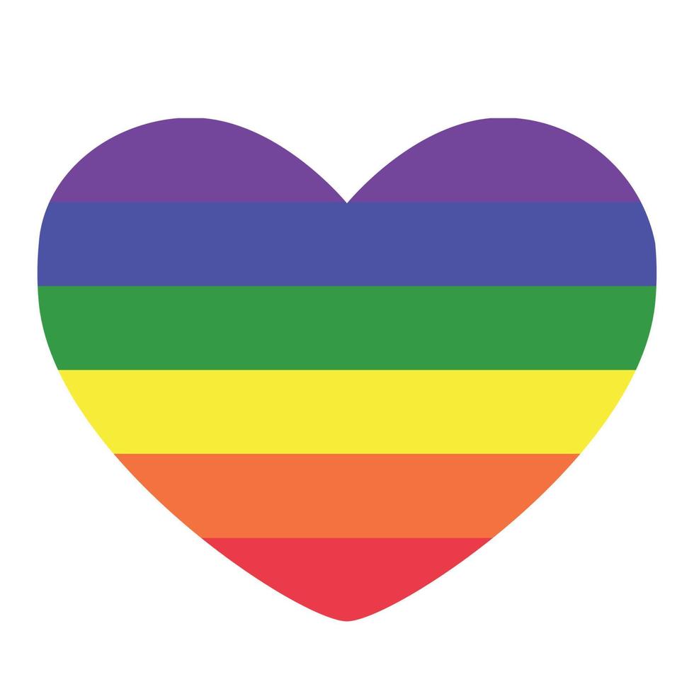 amor con arco iris colorido corazón san valentín un amor libertad diseño plano vector ilustración listo para usar para material contenido alimentación redes sociales editable aislado descarga gratuita