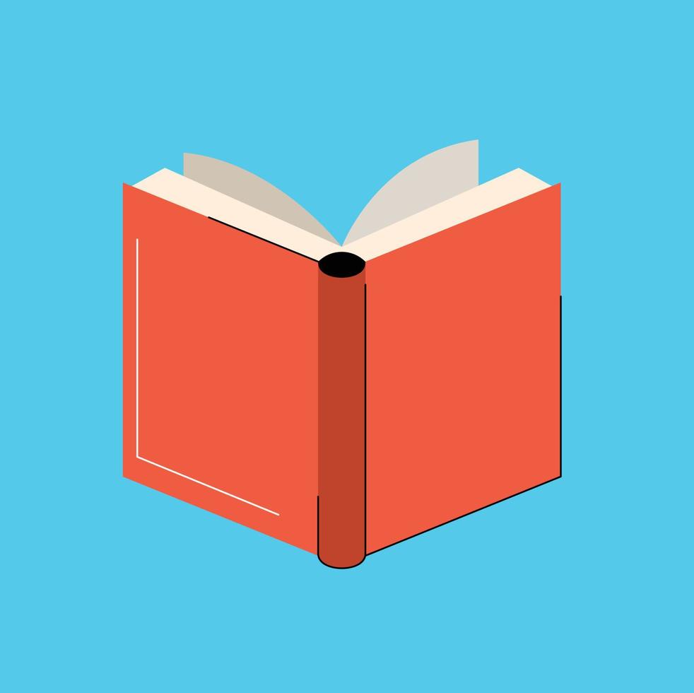 open book isolated vector illustration