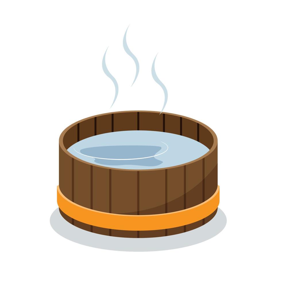 hot tub isolated vector illustration