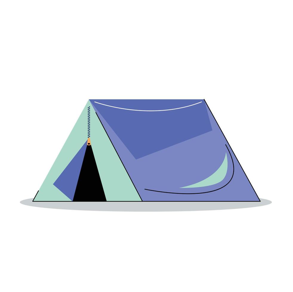 tent flat isolated vector illustration