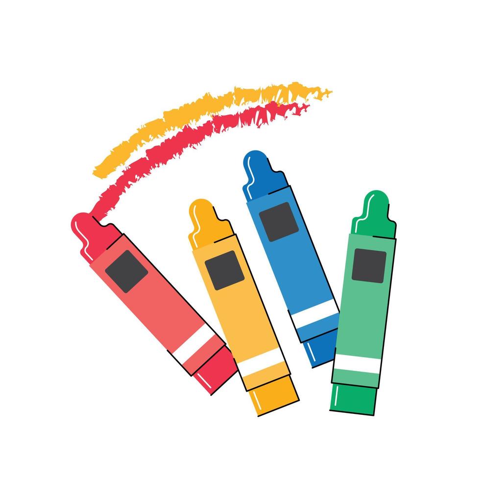 painting paintbrush tools colorful vector illustration