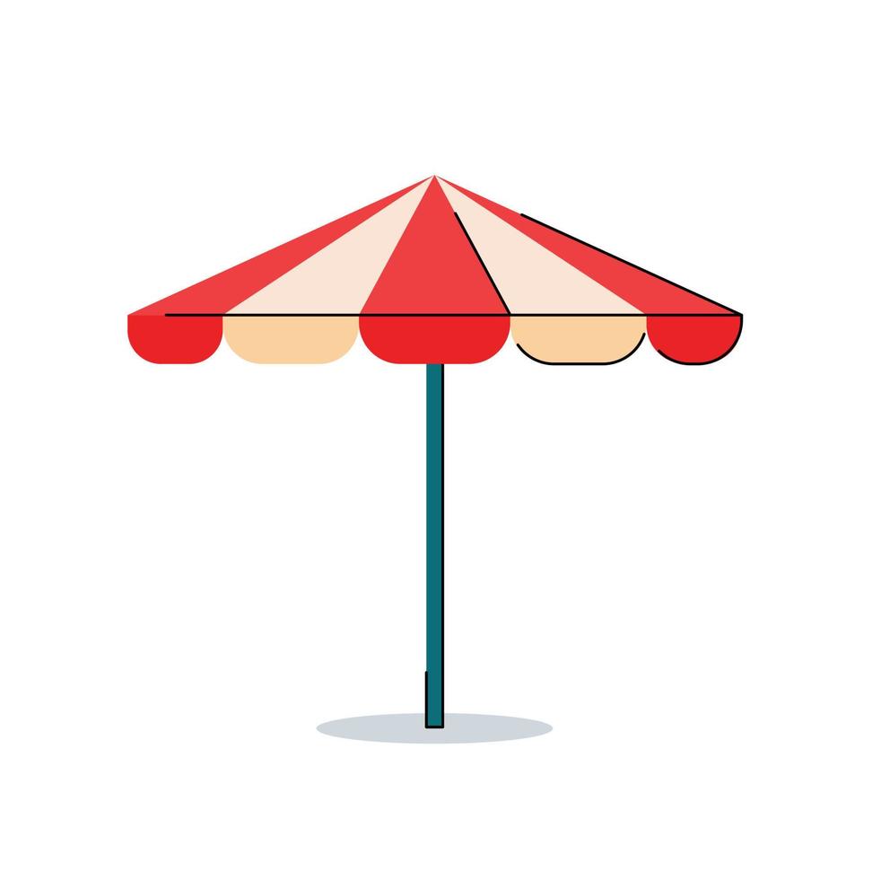 beach umbrella isolated vector illustration