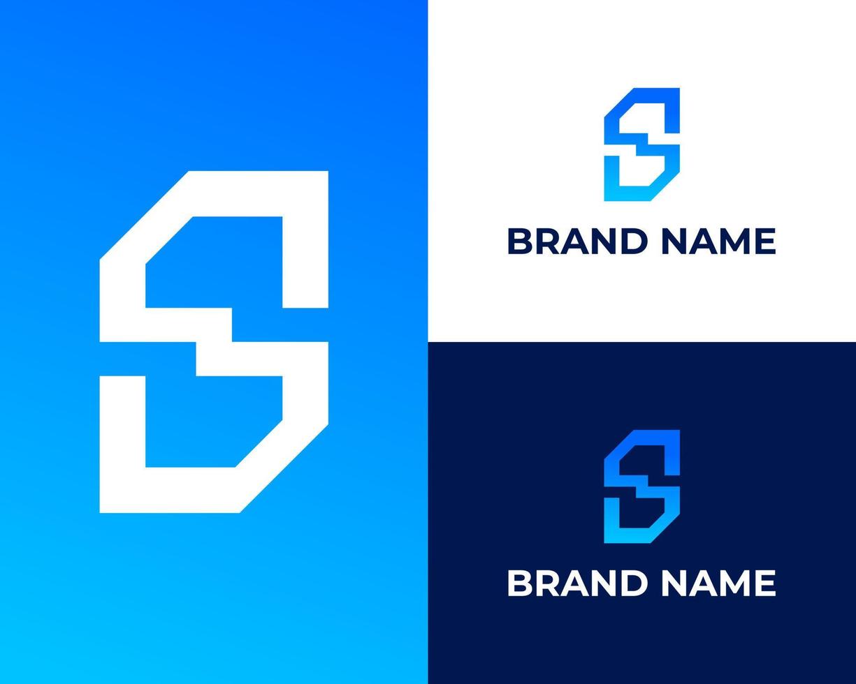 Letter SM with file modern logo design template vector