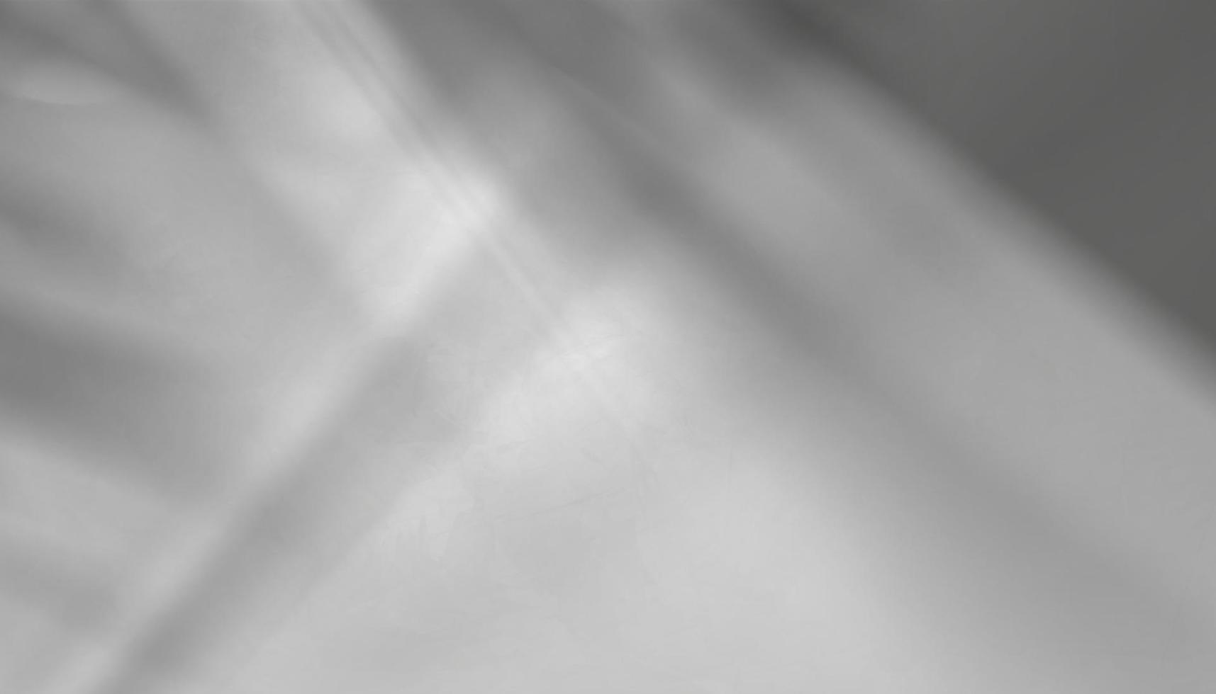 fondo de cemento de pared, hormigón con sombra de hojas en la textura de la pared, pantalla de mármol gris de fondo con luz superpuesta, hormigón gris exterior vectorial 3d con espacio de copia para la presentación de fondo del producto vector