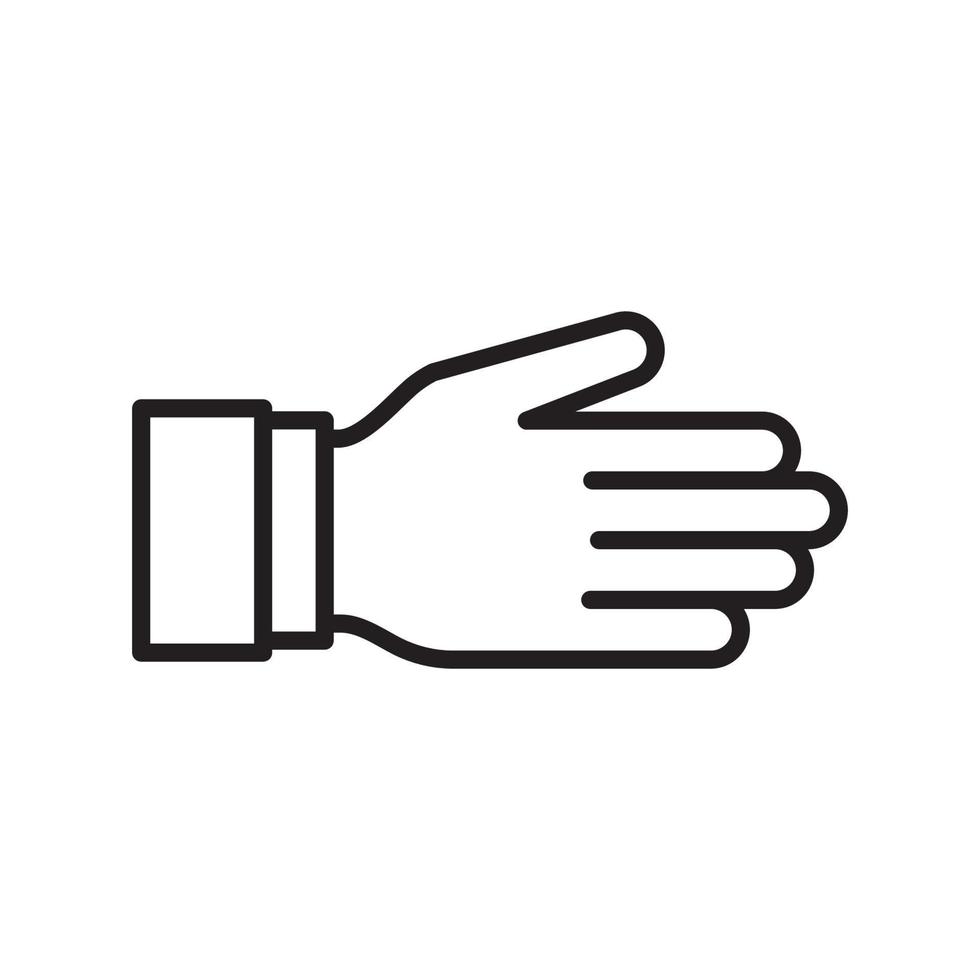 Hand icon flat design vector illustration.