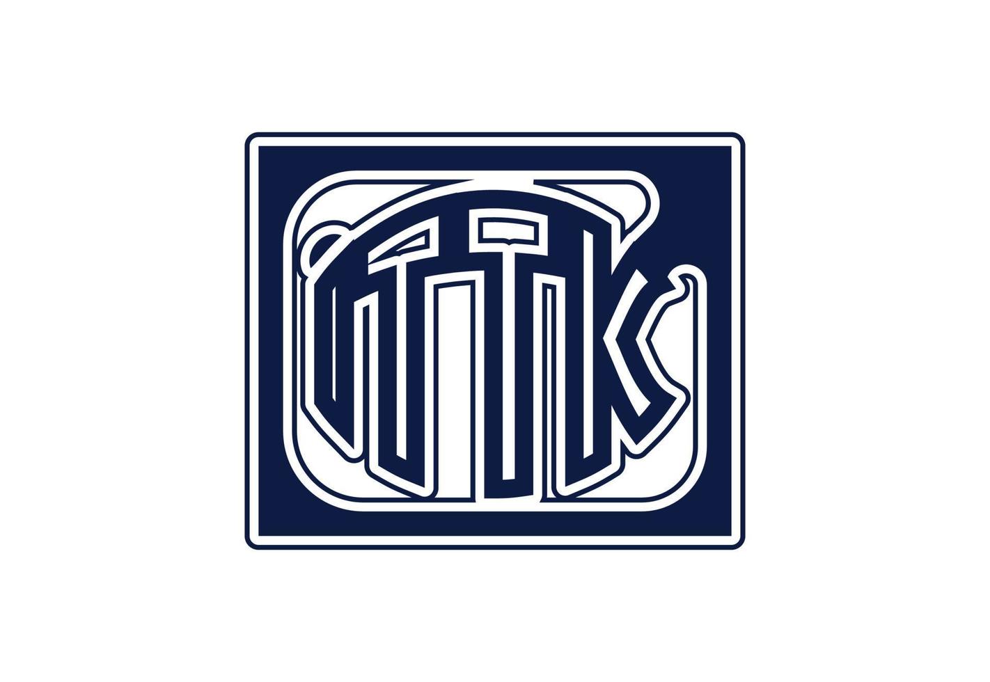 ITTK letter logo and icon design template vector