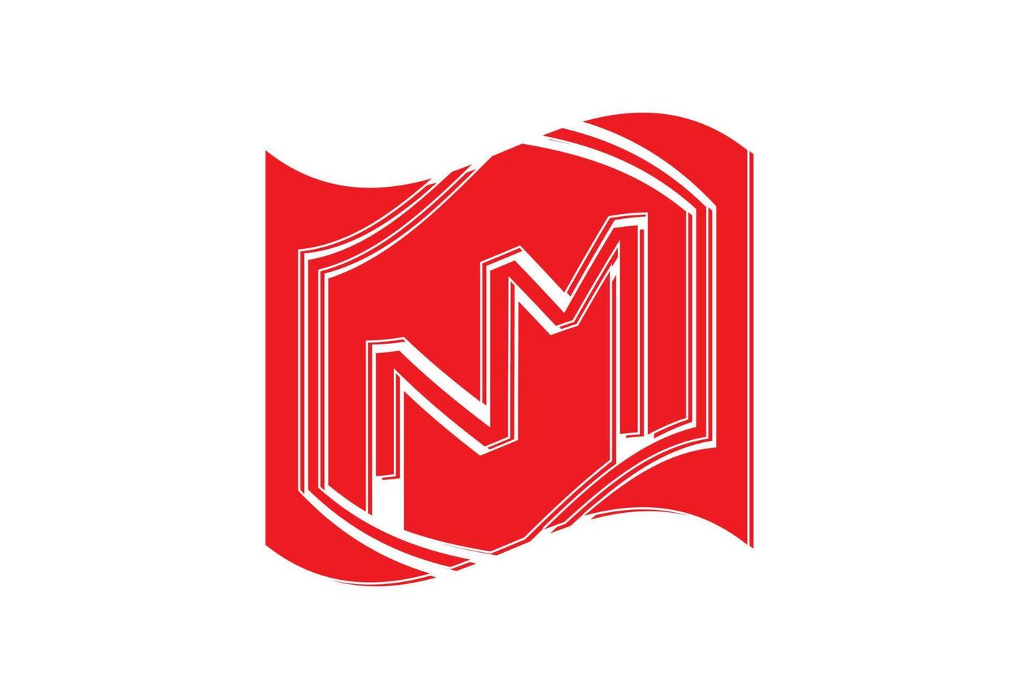 NM letter logo and icon design template vector