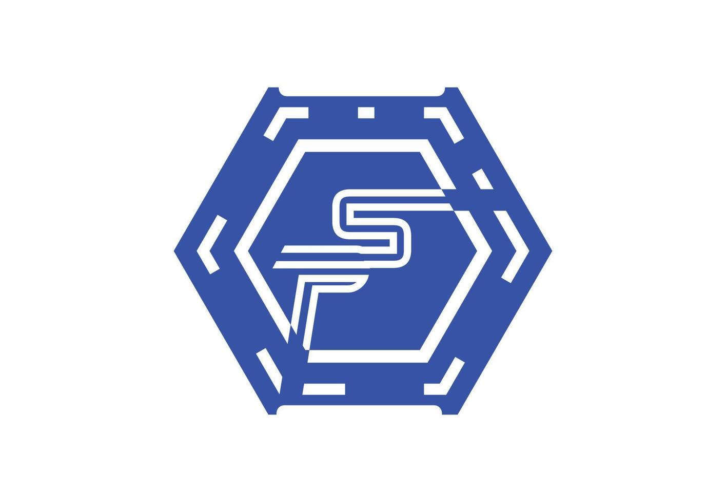 plantilla de diseño de icono y logotipo de letra sp vector