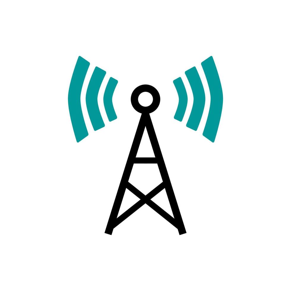 Tower Signal Antenna Icon Vector Illustration Logo Template