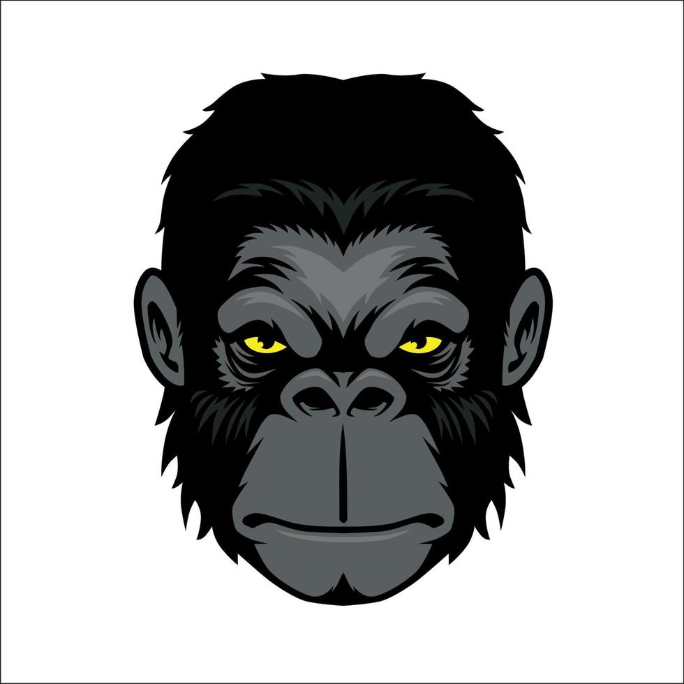 ape head mascot vector