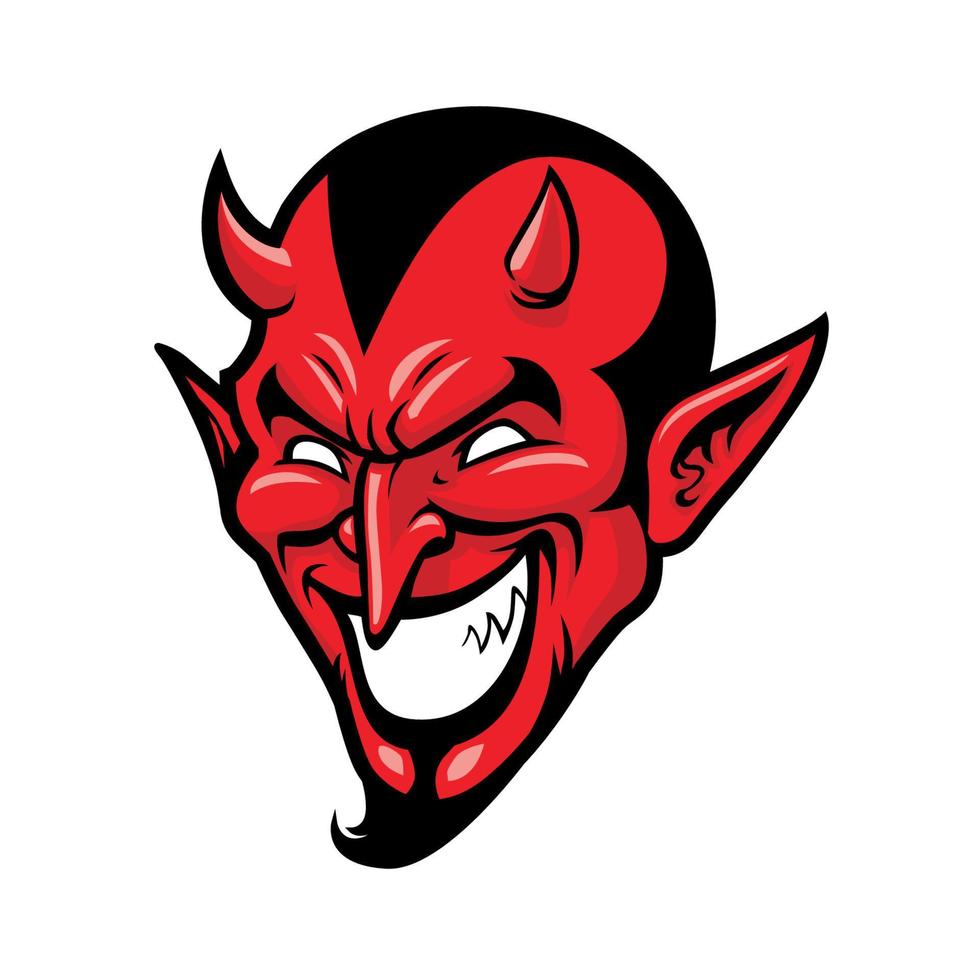 devil head mascot vector