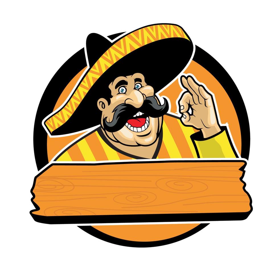 mexican with okay sign vector